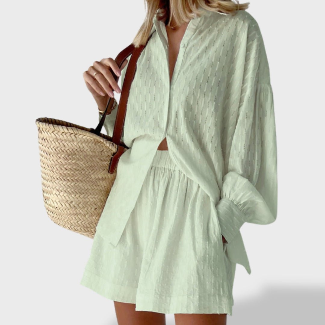 Miss | Matching Set Dames Zomer Relaxed Fit - Katoen - Miss Madera MIS-R3E8SA