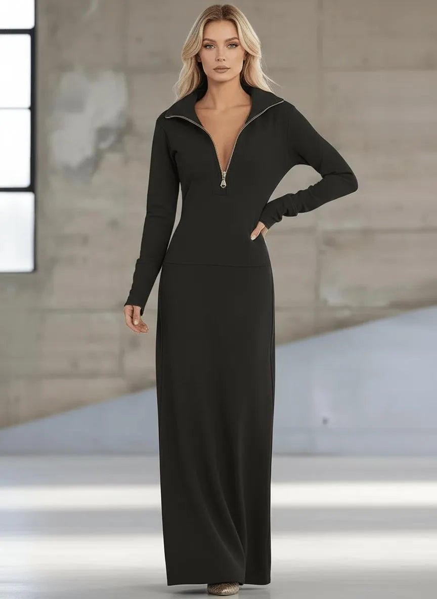Miss | Maxi Jurk Dames Casual - Gebreide mix - Miss Madera