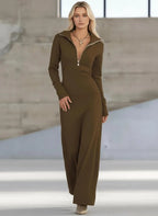 Miss | Maxi Jurk Dames Casual - Gebreide mix - Miss Madera