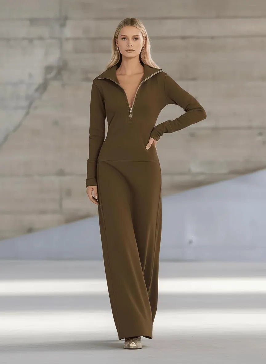 Miss | Maxi Jurk Dames Casual - Gebreide mix - Miss Madera
