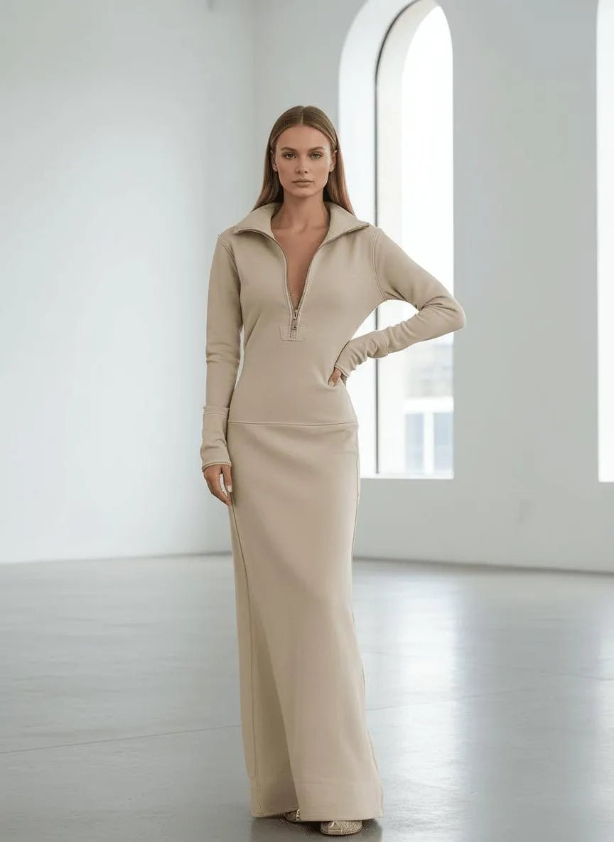 Miss | Maxi Jurk Dames Casual - Gebreide mix - Miss Madera