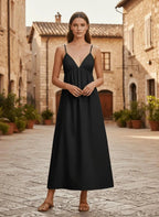 Miss | Maxi Jurk Dames Casual - Hoogwaardige katoenmix - Miss Madera