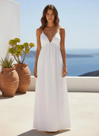 Miss | Maxi Jurk Dames Casual - Hoogwaardige katoenmix - Miss Madera