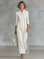 Miss | Maxi - jurk Dames Casual Maxi - Polyesterblend - Miss Madera