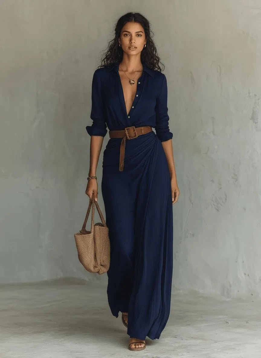Miss | Maxi - jurk Dames Casual Maxi - Premium linnenblend - Miss Madera
