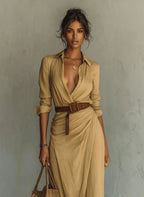 Miss | Maxi - jurk Dames Casual Maxi - Premium linnenblend - Miss Madera