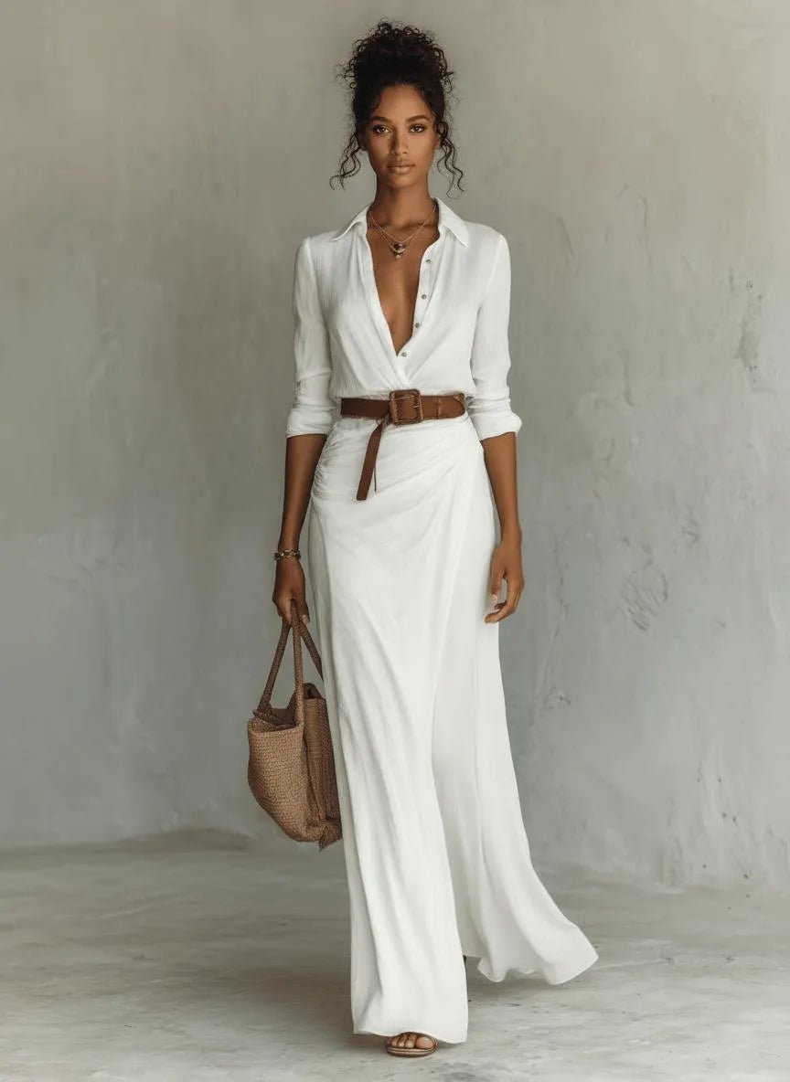 Miss | Maxi - jurk Dames Casual Maxi - Premium linnenblend - Miss Madera