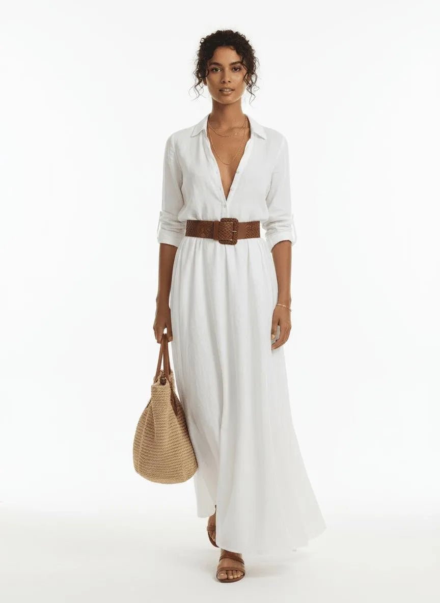 Miss | Maxi - jurk Dames Casual Maxi - Premium linnenblend - Miss Madera