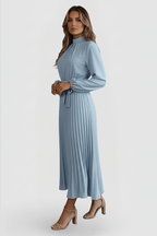 Miss | Maxi Jurk Dames Geplisseerd Lange Mouw - Polyester - Miss Madera MIS-A35G3Y
