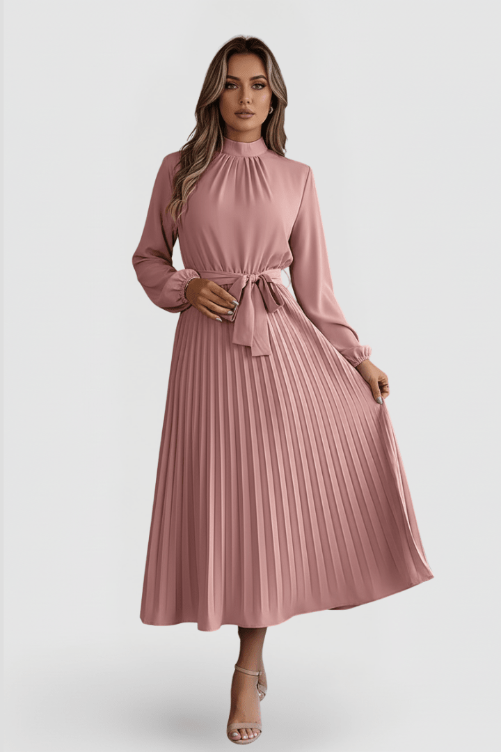 Miss | Maxi Jurk Dames Geplisseerd Lange Mouw - Polyester - Miss Madera MIS-CYB0BC