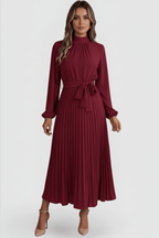 Miss | Maxi Jurk Dames Geplisseerd Lange Mouw - Polyester - Miss Madera MIS-EXZOCR
