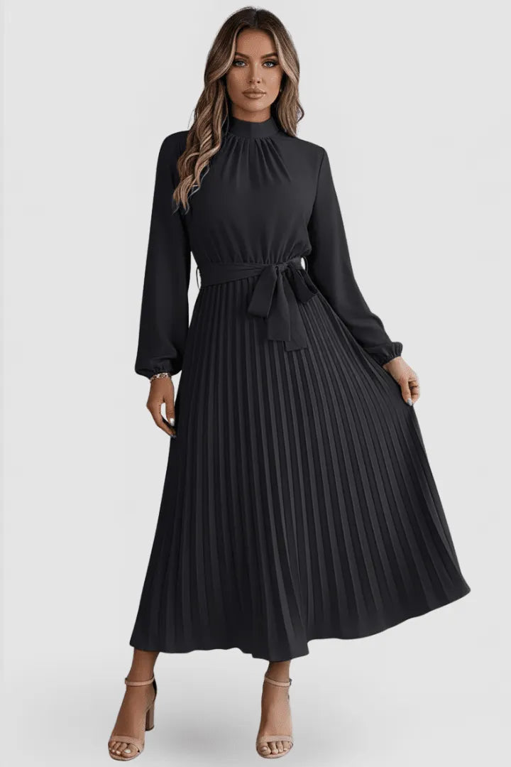 Miss | Maxi Jurk Dames Geplisseerd Lange Mouw - Polyester - Miss Madera MIS-A35G3Y