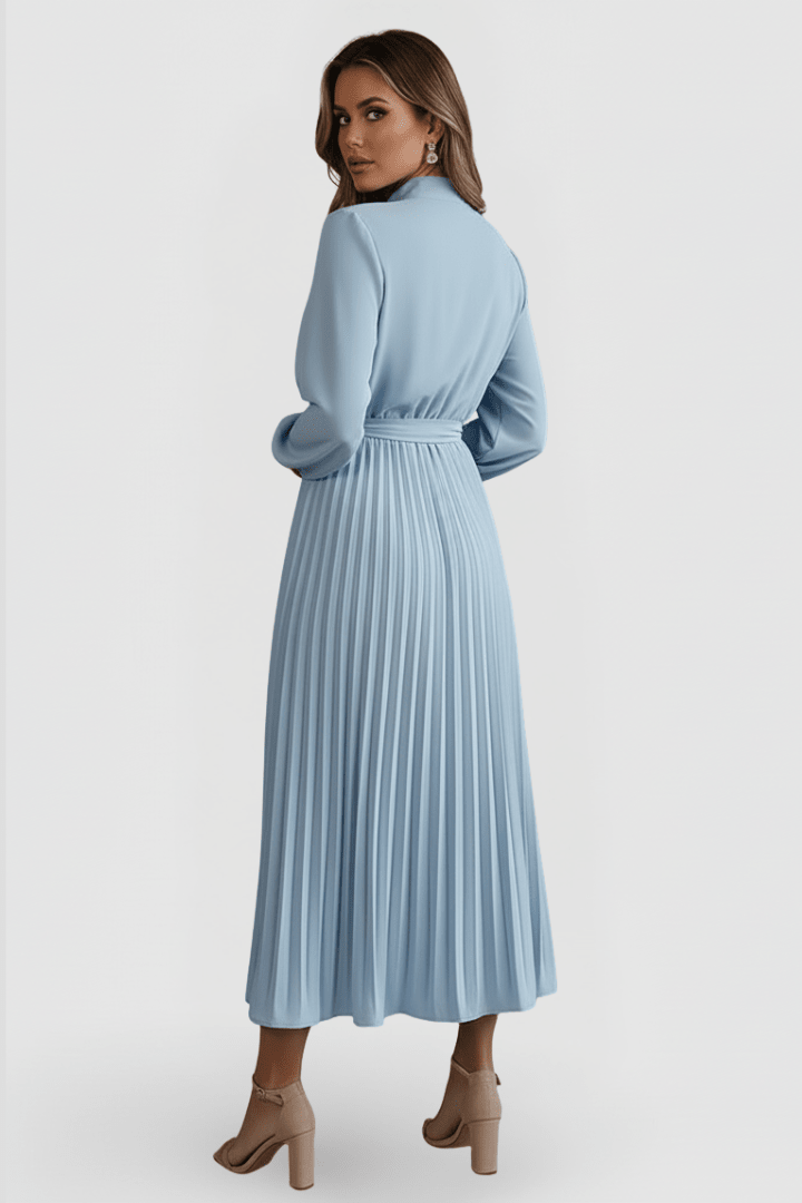 Miss | Maxi Jurk Dames Geplisseerd Lange Mouw - Polyester - Miss Madera MIS-A35G3Y
