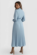 Miss | Maxi Jurk Dames Geplisseerd Lange Mouw - Polyester - Miss Madera MIS-A35G3Y