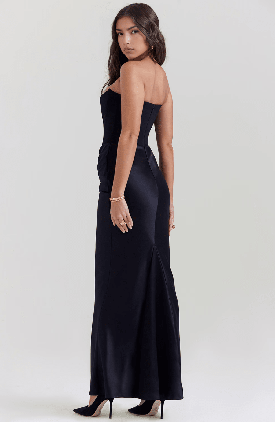 Miss | Maxi Jurk Dames Strapless Korset - Satijn - Miss Madera MIS-OKI05Y