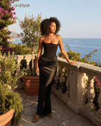 Miss | Maxi Jurk Dames Strapless Korset - Satijn - Miss Madera MIS-OKI05Y