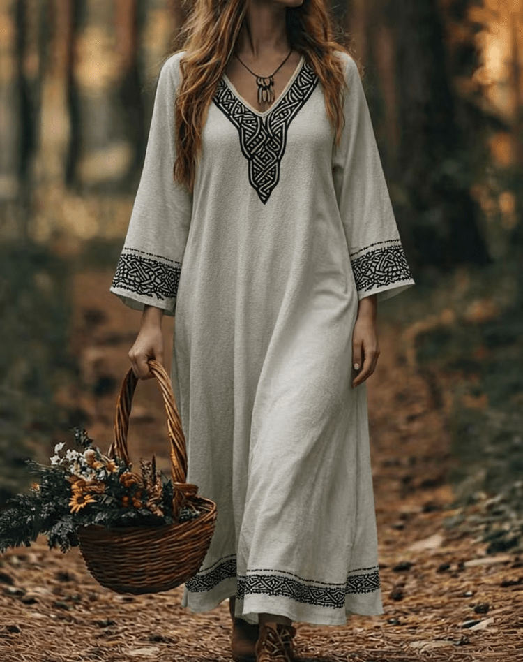 Miss | Maxi Jurk Dames Zomer Kaftan Bohemian - Viscose - Miss Madera MIS-UE9IR3