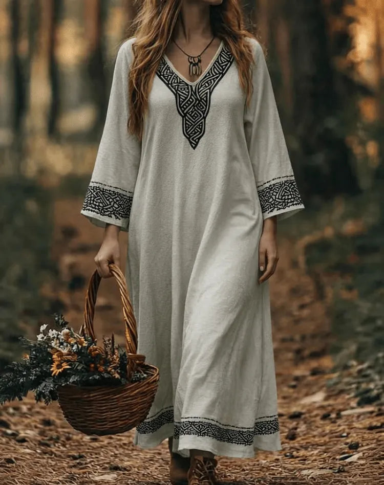Letnia sukienka maxi damska kaftan boho - wiskoza