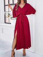 Miss | Maxi Jurk Dames Zomer V-hals Losvallend - Viscose - Miss Madera MIS-5FN5N3