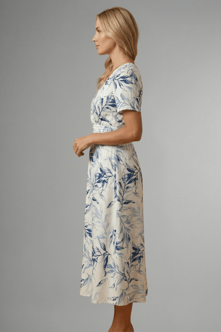 Miss | Midi Jurk Dames A-lijn Bloemenprint - Geweven stof - Miss Madera MIS-WZ9QZU