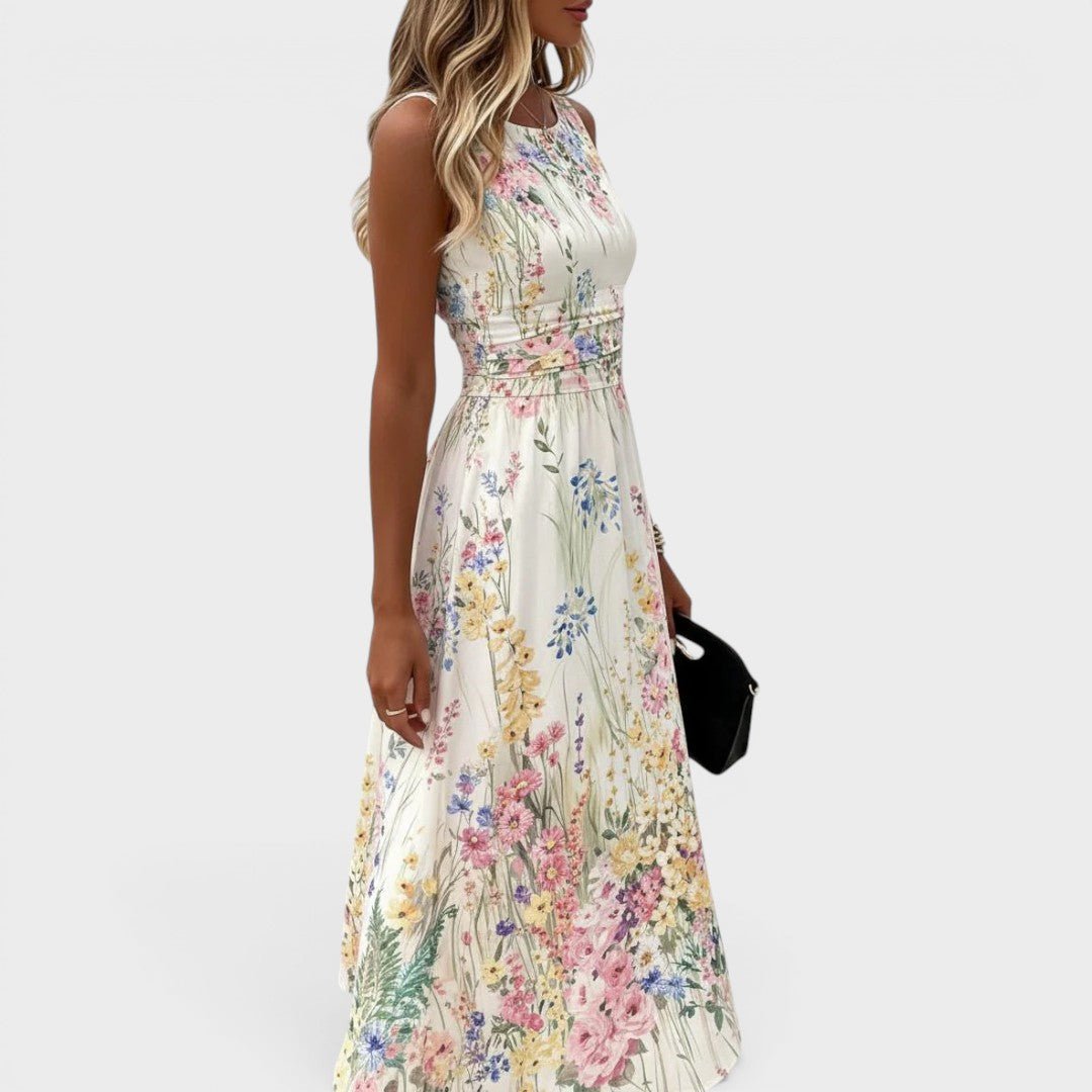 Miss | Midi Jurk Dames Bloemenprint - Viscose - Miss Madera MIS-PYX45Z