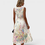 Miss | Midi Jurk Dames Bloemenprint - Viscose - Miss Madera MIS-PYX45Z