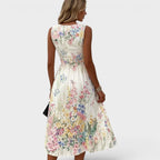 Miss | Midi Jurk Dames Bloemenprint - Viscose - Miss Madera MIS-PYX45Z