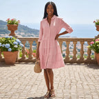 Miss | Midi Jurk Dames Casual - Linnen - katoen blend - Miss Madera