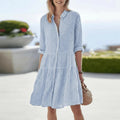 Miss | Midi Jurk Dames Casual - Linnen - katoen blend - Miss Madera