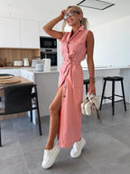 Miss | Midi Jurk Dames Zomer Getailleerd - Polyester - Miss Madera MIS-Z7P97S