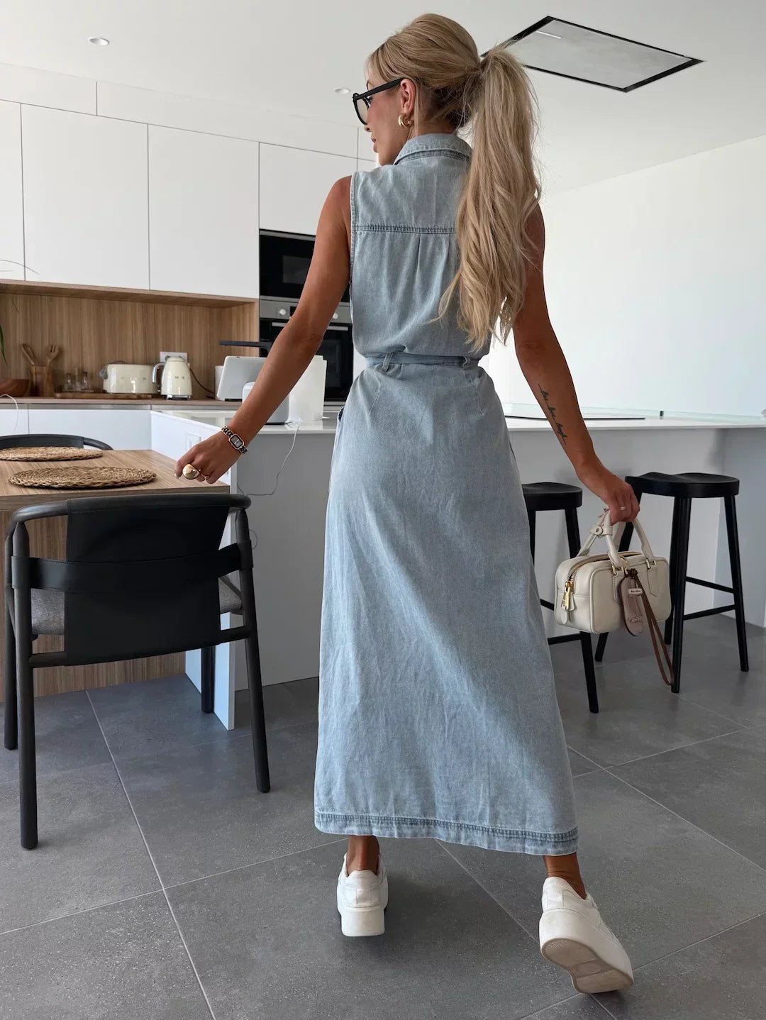 Miss | Midi Jurk Dames Zomer Getailleerd - Polyester - Miss Madera MIS-Z7P97S