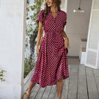 Miss | Midi Jurk Dames Zomer Stippen - Viscose - Miss Madera MIS-KUCWJ8