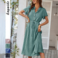 Miss | Midi Jurk Dames Zomer Stippen - Viscose - Miss Madera MIS-5G5190