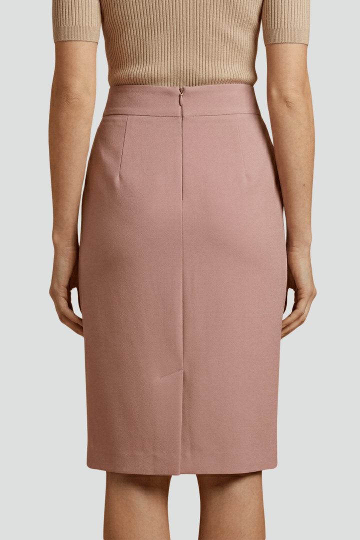 Miss | Midi Rok Dames High Waist met Achtersplit - Geweven stof - Miss Madera MIS-UUY453