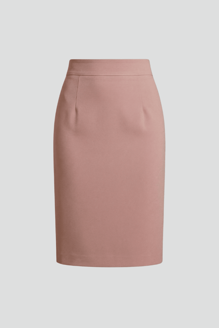 Miss | Midi Rok Dames High Waist met Achtersplit - Geweven stof - Miss Madera MIS-UUY453