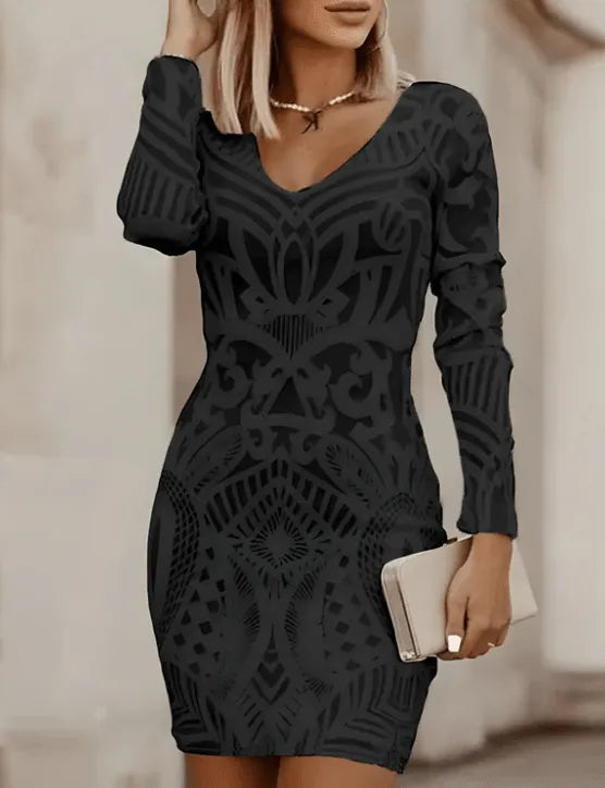 Miss | Mini Jurk Dames Avond Bodycon - Stretchstof - Miss Madera MIS-9F7Q4B