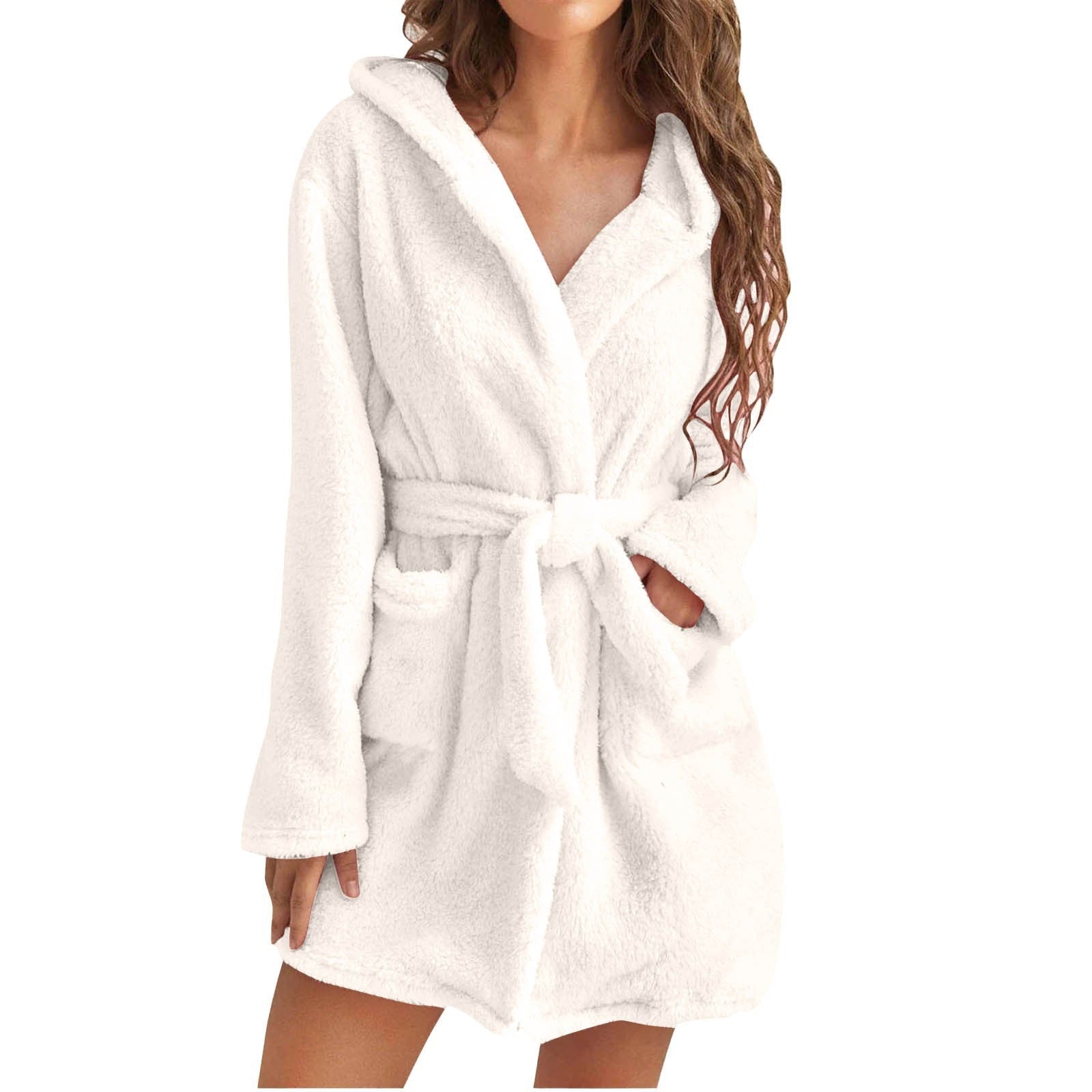 Miss | Nachtkleding Dames Badjas Capuchon - Fleece - Miss Madera MIS-EL7MEF