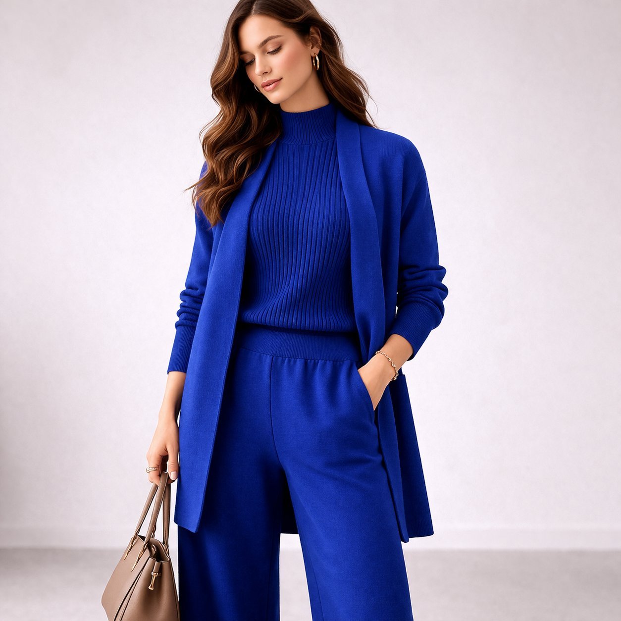 Miss | Nachtkleding Dames Driedelige Lounge Set - Gebreid - Miss Madera MIS-WE1XGU