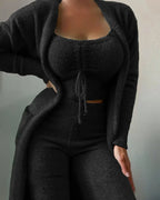 Miss | Nachtkleding Dames Fleece Driedelige Lounge Set - Miss Madera MIS-H606U6