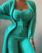 Miss | Nachtkleding Dames Fleece Driedelige Lounge Set - Miss Madera MIS-MIP7MN