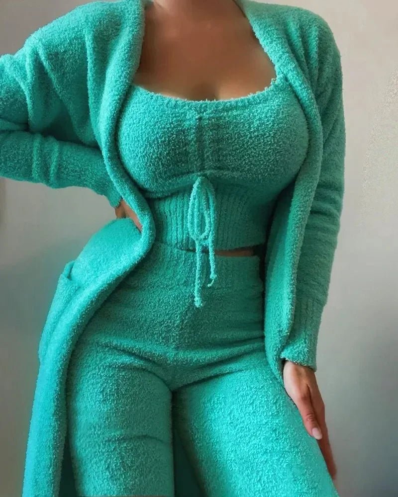 Miss | Nachtkleding Dames Fleece Driedelige Lounge Set - Miss Madera MIS-MIP7MN