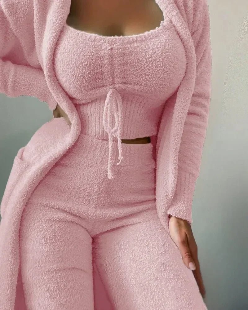 Miss | Nachtkleding Dames Fleece Driedelige Lounge Set - Miss Madera MIS-E9W2IT