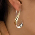 Miss | Oorbellen Dames Vintage Sculptural - Hoogglans goud- en zilverkleurige legering - Miss Madera MIS-S6CMDZ