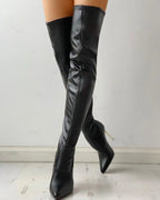 Miss | Overknee laarzen Dames Casual Comfort - Leer - Miss Madera