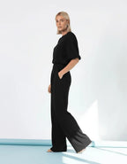 Miss | Pantalon Dames Casual Elegant - Kreukbestendige textureerde stof - Miss Madera