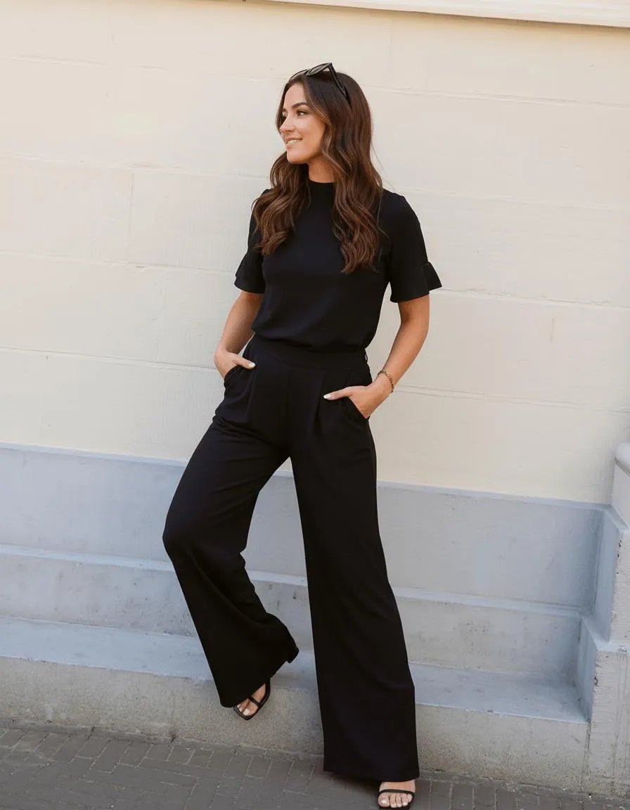 Miss | Pantalon Dames Casual Elegant - Kreukbestendige textureerde stof - Miss Madera