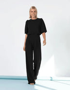 Miss | Pantalon Dames Casual Elegant - Kreukbestendige textureerde stof - Miss Madera
