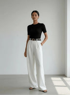 Miss | Pantalon Dames Casual Elegant - Kreukherstellende blend - Miss Madera