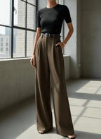 Miss | Pantalon Dames Casual Elegant - Kreukherstellende blend - Miss Madera