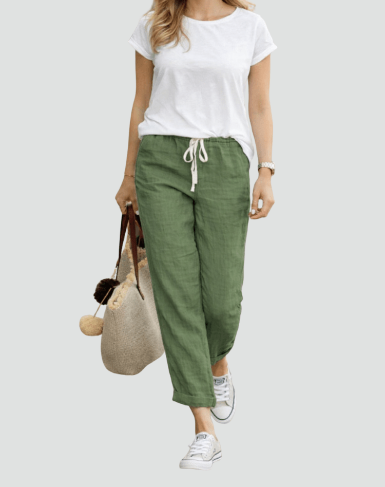 Miss | Pantalon Dames Loose Fit Zomer - Linnen - Miss Madera